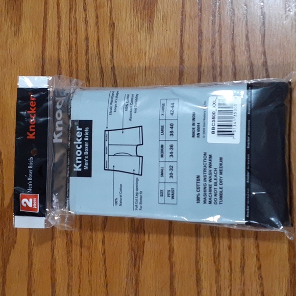 NWT Knocker 2-Pack Men's Cotton Boxer Briefs, Size 2XL (46-48) - Picture 6 of 7